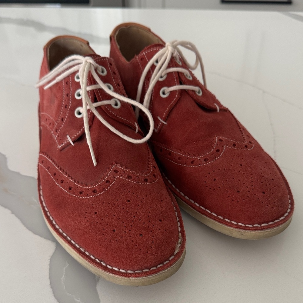 TED BAKER
LONDON "JAMFRO" soft suede derby brogue shoes 9.5